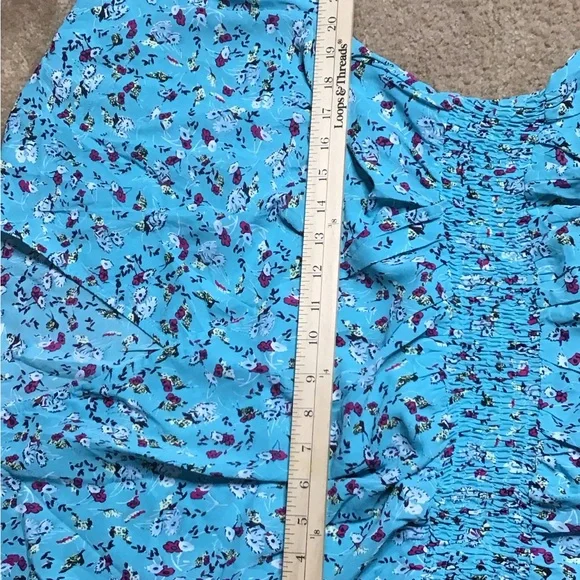 XL Floral Blue Maxi Dress (0197) - Picture 6 of 9